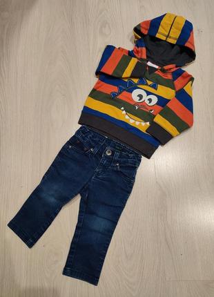 Джинси скінні, штани, benetton, р. 74/80