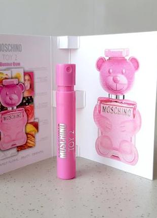 Moschino toy 2 bubble gum💥оригинал миниатюра пробник mini spray 1 мл книжка / распив аромата