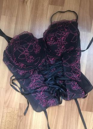 Корсет на шнуркахann summers з  пасочками для чулків