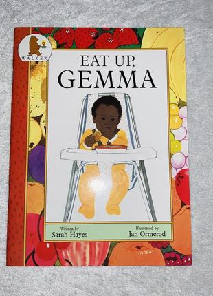 Красива дитяча книжка на англійській мові eat up, gemma