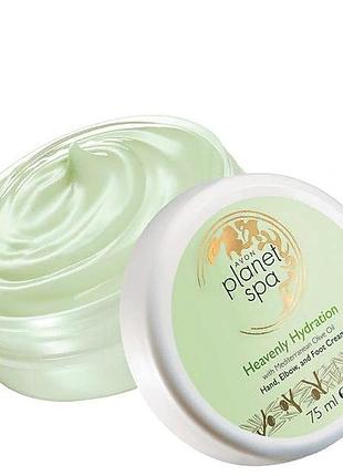 🌷spa крем для рук,ступнів та ліктів з маслом оливи"райське зволоження",75 мл.