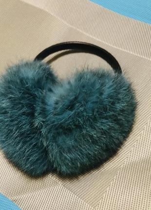 Теплі хутряні навушники