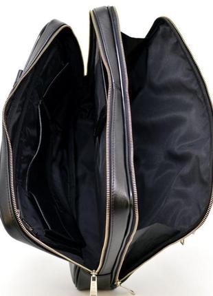 Тонкая шкіряна сумка-портфель на два відділення taa-4766-4lx9 фото