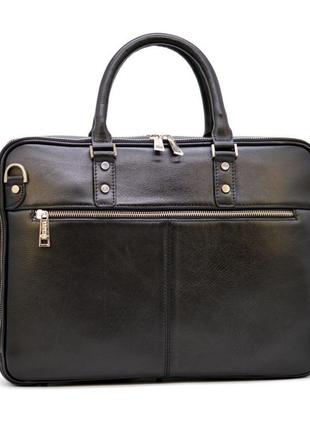 Тонкая шкіряна сумка-портфель на два відділення taa-4766-4lx4 фото