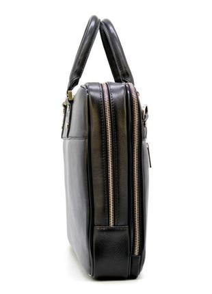 Тонкая шкіряна сумка-портфель на два відділення taa-4766-4lx5 фото