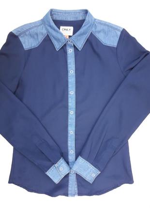 Суперова сорочка з джинсовими вставками бренду only