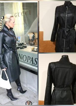 Фірмова стильна куртка якісна плащ з еко шкіри.