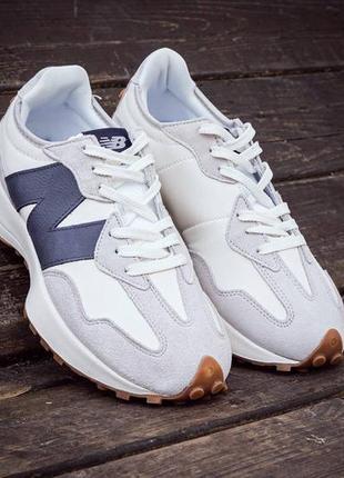 Женские кроссовки new balance 327 cream blue