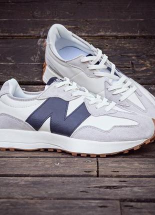 Мужские кроссовки new balance 327 cream blue