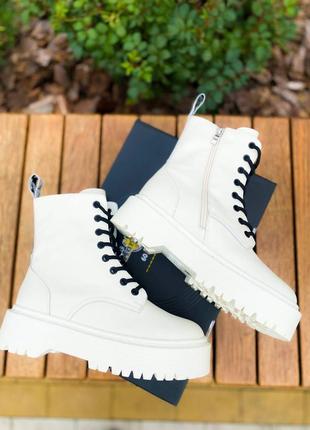 Черевики dr.martens jadon white (premium)9 фото