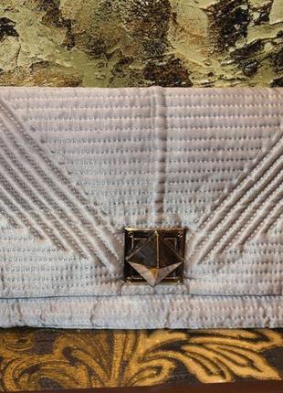 Клатч из ткани на цепочке