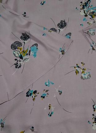🍓красивая лиловая блуза в цветочный принт с актуальными рукавами george!3 фото