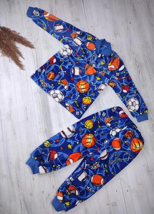 Піжама махрова тепленька ✨ дитячий комфортний костюм для дому та сну для хлопчика ✨пижама дитяча3 фото
