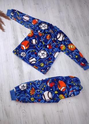Піжама махрова тепленька ✨ дитячий комфортний костюм для дому та сну для хлопчика ✨пижама дитяча7 фото