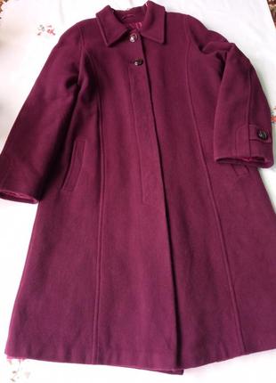 Женская одежда / кашемировое зимнее пальто бордовое 💜 54/56 размер #2 фото