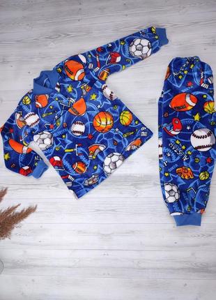 Піжама махрова тепленька ✨ дитячий комфортний костюм для дому та сну для хлопчика ✨пижама дитяча6 фото