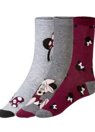 Комплект женских носков из 3 пар, размер 39-42, цвет серый, бордовый, светло-серый1 фото