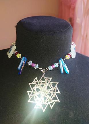 Кольє чокер з масивною підвіскою вінтаж