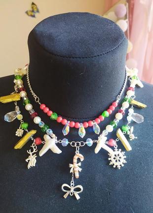 Christmas candy necklace