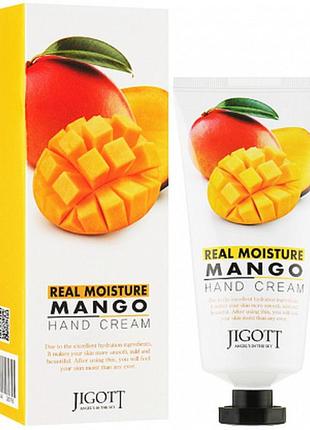 Крем для рук с экстрактом манго jigott real moisture mango hand cream1 фото