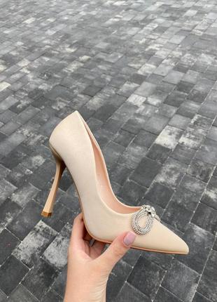 🌺 шикарные туфли лодочки с бантом стразами