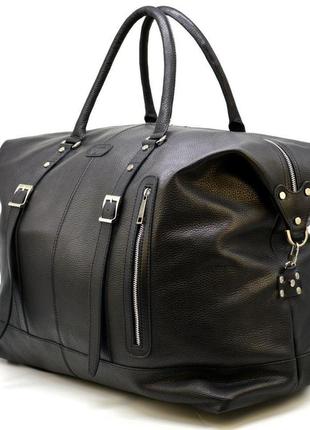 Велика дорогенька сумка fa-8310-4lx з натуральної шкіри флотар, чорна