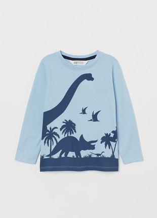 Реглан h&m с динозавром р. 4-6 лет рост 110-116