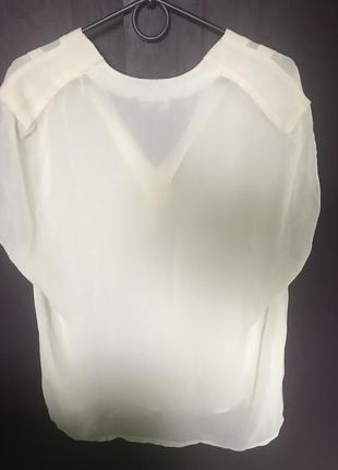Нова блуза біла прозора р. 42 (xl)2 фото