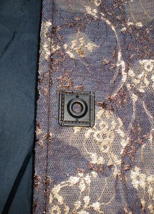 Джинсовый пиджак на подкладке, пиджак с кружевом, италия4 фото