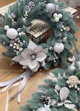 Новорічний віночок, гірлянда декорована! ручна робота!