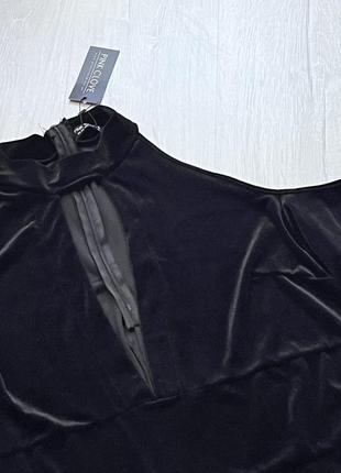 Чёрное новое бархатное сексуальное платье большого размера 227 фото