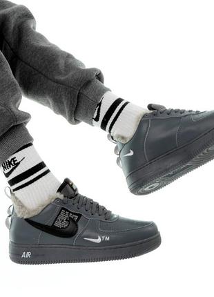 Кросівки зимні чоловічі найк форс nike air force winter, кроссовки мужские зимние найк3 фото