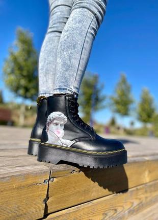 Зимові жіночі черевики dr. martens, женские зимние ботинки доктор мартинс4 фото