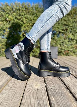 Зимові жіночі черевики dr. martens, женские зимние ботинки доктор мартинс2 фото