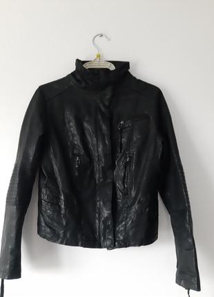 Куртка шкіряна zara basic