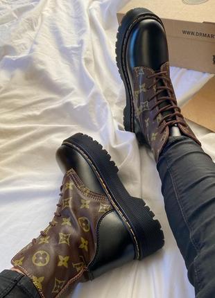 Зимові жіночі черевики dr. martens, женские зимние ботинки доктор мартинс2 фото