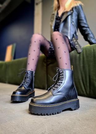 Зимові жіночі черевики dr. martens, женские зимние ботинки доктор мартинс