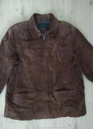 Жіноча пряма куртка з натурального замшу/ шкіра / куртка шоколадного кольору3 фото