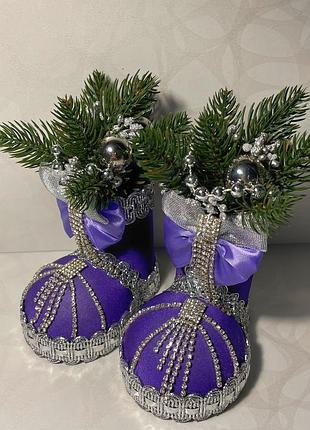 Новорічні іграшки-чобітки