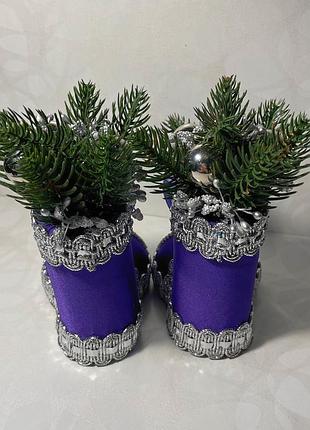 Новорічні іграшки-чобітки