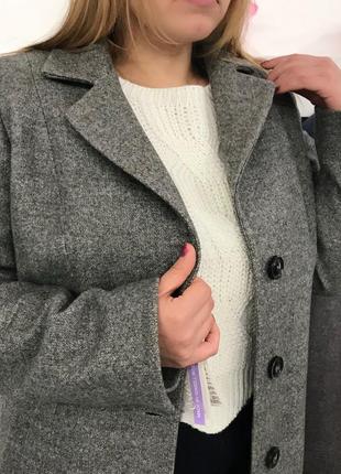 Базовое пальто демисезон зима осень пальтишко серое женская одежда украина l xl