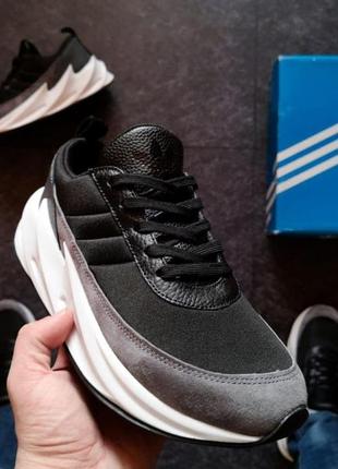 Чоловічі кросівки adidas shark black grey scooter / smb