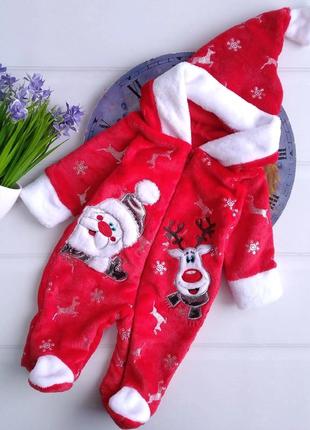 Теплий новорічний комбінезончик
