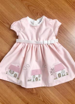 Платье для девочки mayoral baby girl pink house dress2 фото