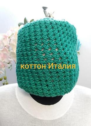 Шапка ручная работа италия коттон