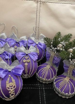 🎄набір новорічних ялинкових прикрас💜