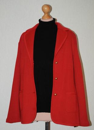 Италия 55% шерсть жакет пиджак шерстяной  теплый с длинным рукавом3 фото