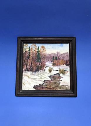 Пейзаж зима.річка у лісі