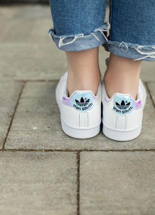 Жіночі кросівки adidas stan smith white logo / smb4 фото