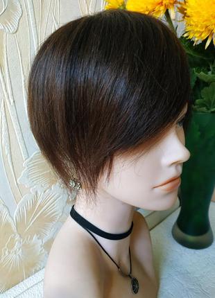 Парик накладка топпер 100%натуральный волос